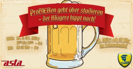 ProBIERen geht über studieren - Fotobox Werbeplakat