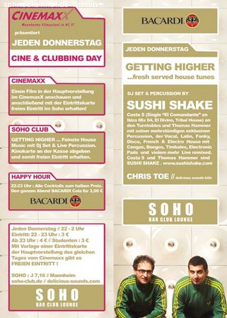 cine & clubbingday Werbeplakat