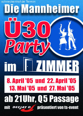 &Uuml;30 Party Werbeplakat