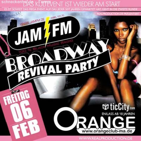 Broadway Jam FM - Party Werbeplakat