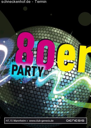 80er Party Werbeplakat