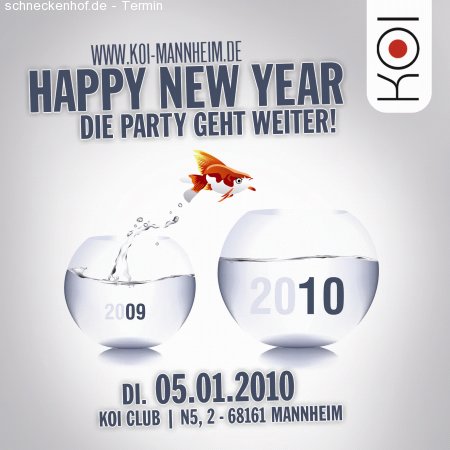 KOI | Happy New Year Party Werbeplakat