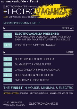 Electrovaganza: Sven Benz Werbeplakat