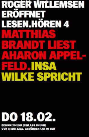 Roger Willemsen eröffnet lesen.hören 4 Werbeplakat