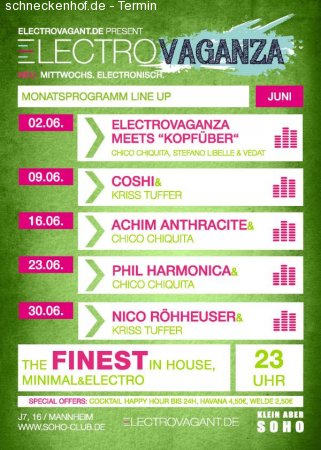 Electrovaganza pres: Nico Röhheuser & Chico Chiquita Werbeplakat