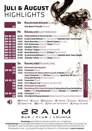 Raumliebe - Ü30 mit DJane E*star Werbeplakat