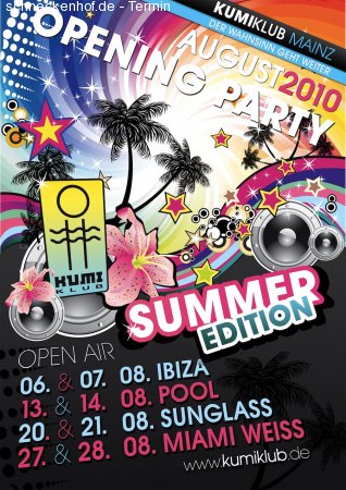 Miami Weiss Party Weekend Werbeplakat