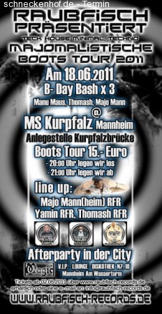 Samstag 18.06.2011 BOOTS TOUR Werbeplakat