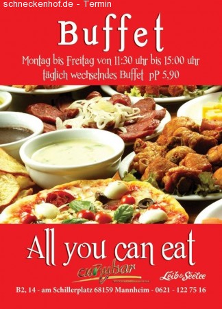 Mittagsbuffet Werbeplakat